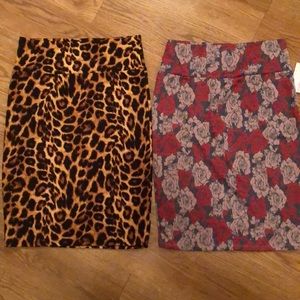 2 Lularoe Cassie stretch pencil skirts